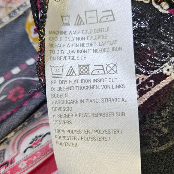 Susan Graver Sleeveless Open Front Sheer Vest Gold Baroque Drape Front Plus 2XL - Picture 11 of 13